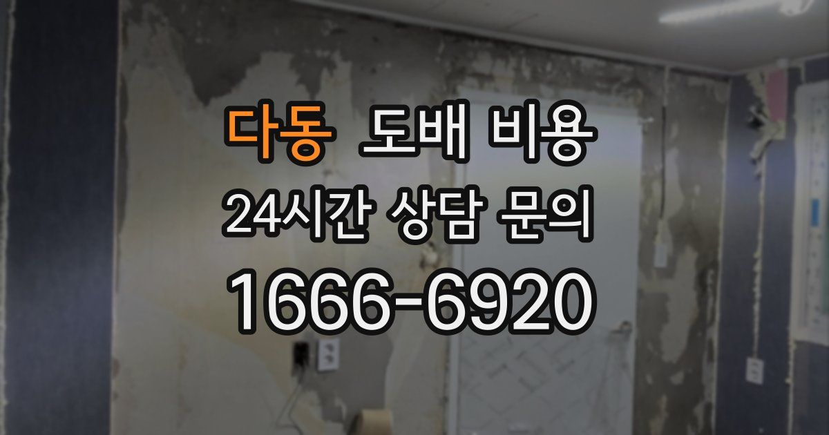 다동 도배 비용