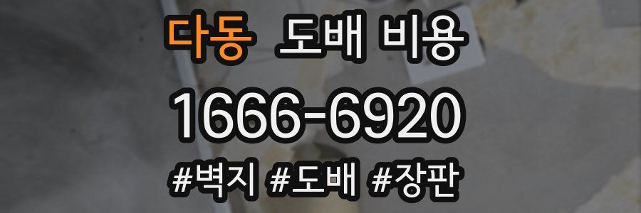 다동 도배 비용