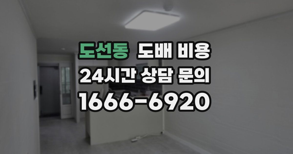 도선동 도배 비용