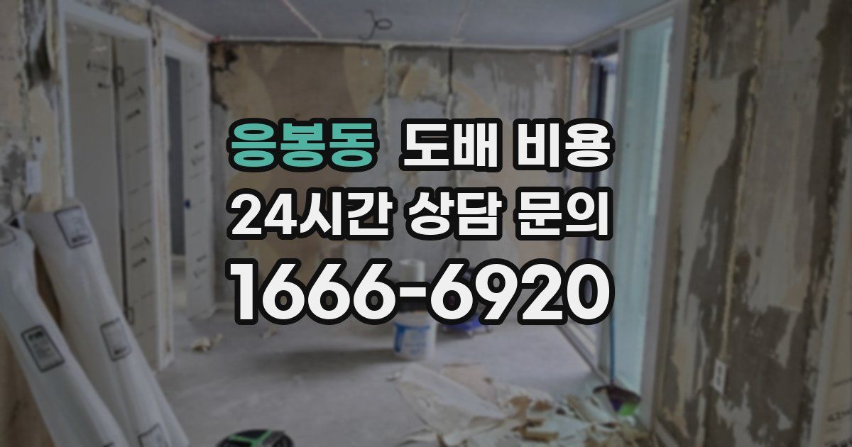 응봉동 도배 비용