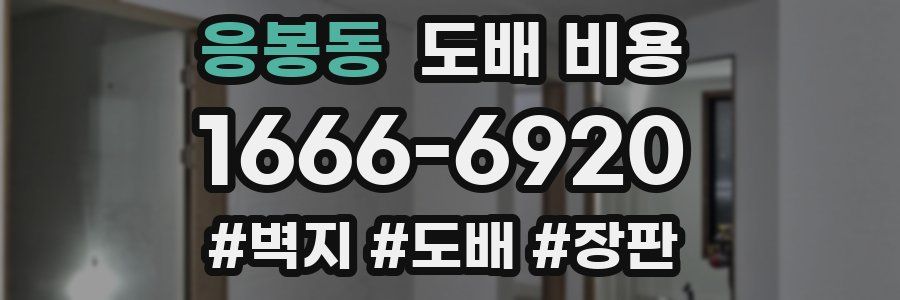 응봉동 도배 비용