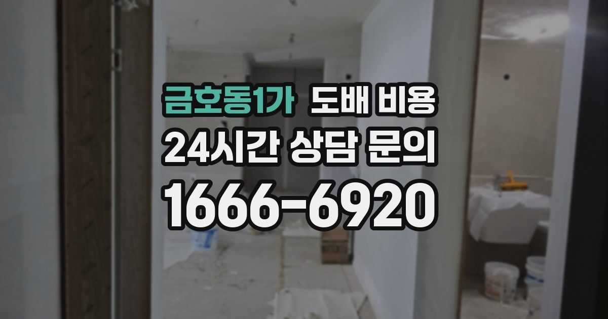 금호동1가 도배 비용
