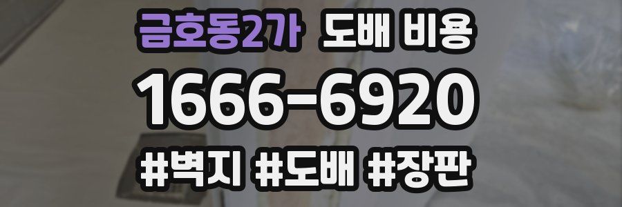 금호동2가 도배 비용