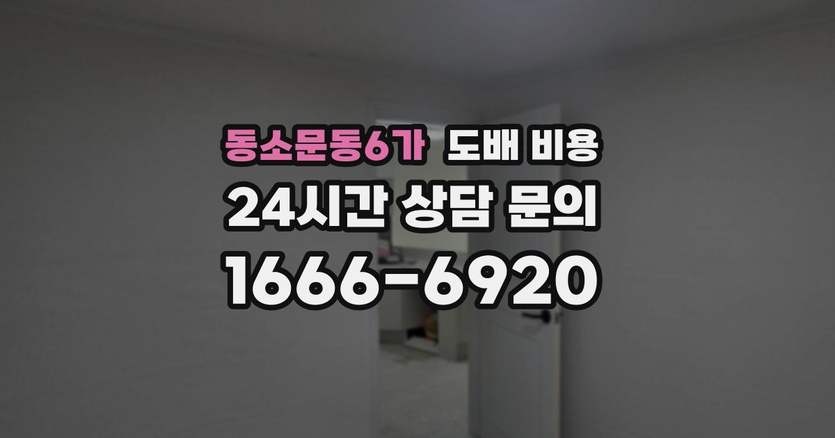 동소문동6가 도배 비용