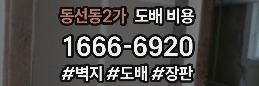 동선동2가 도배 비용