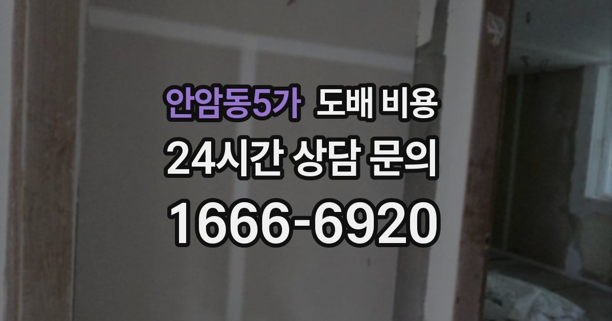 안암동5가 도배 비용