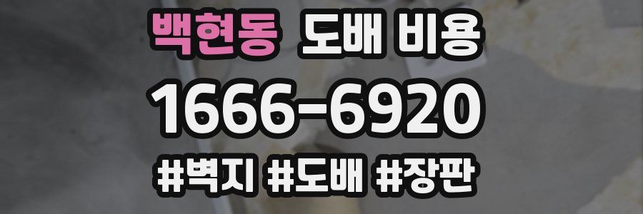 백현동 도배 비용