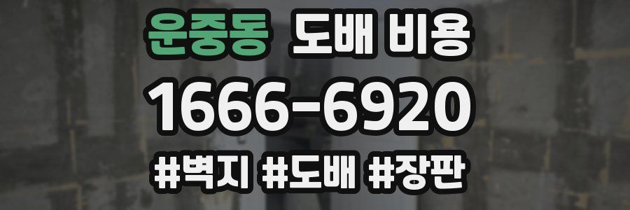 운중동 도배 비용
