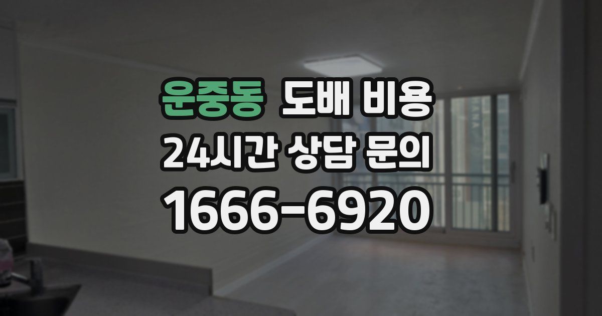 운중동 도배 비용