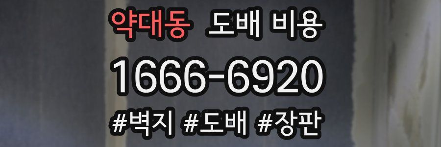 약대동 도배 비용