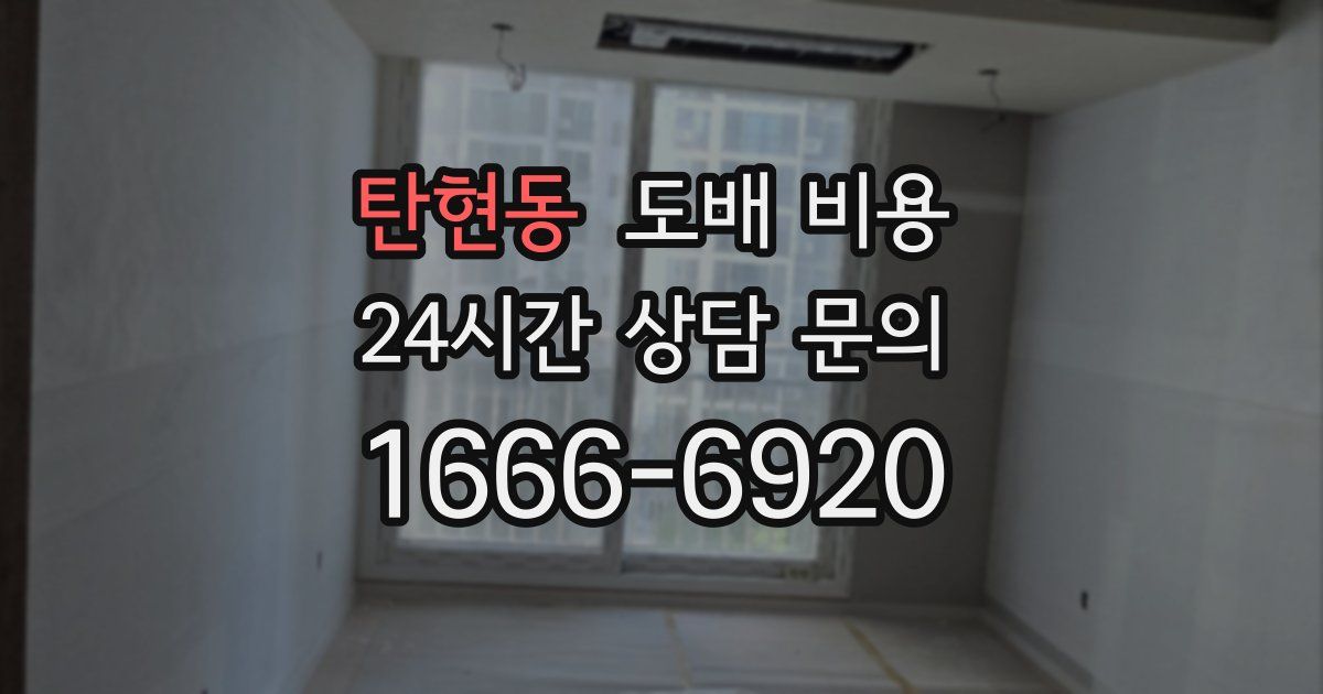 탄현동 도배 비용