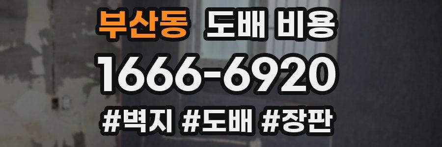 부산동 도배 비용