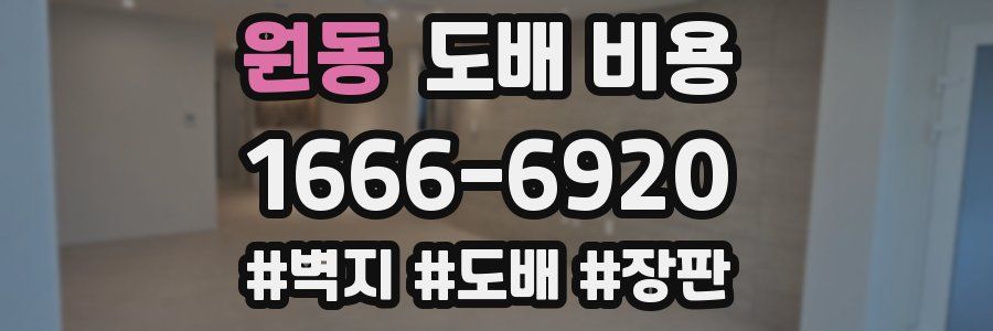 원동 도배 비용