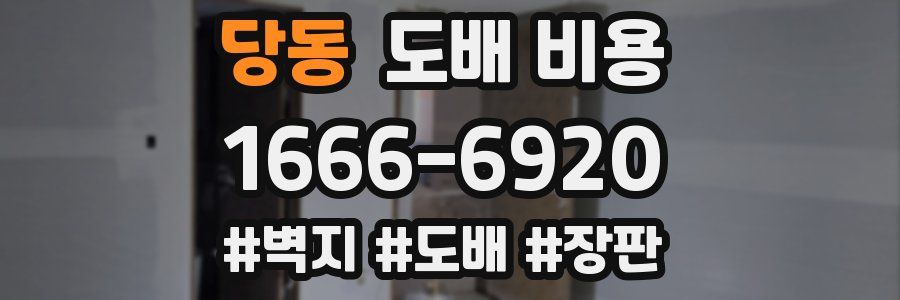 당동 도배 비용