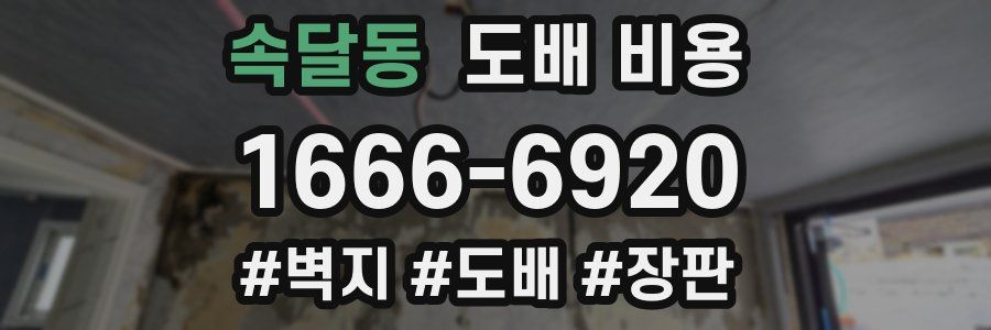 속달동 도배 비용