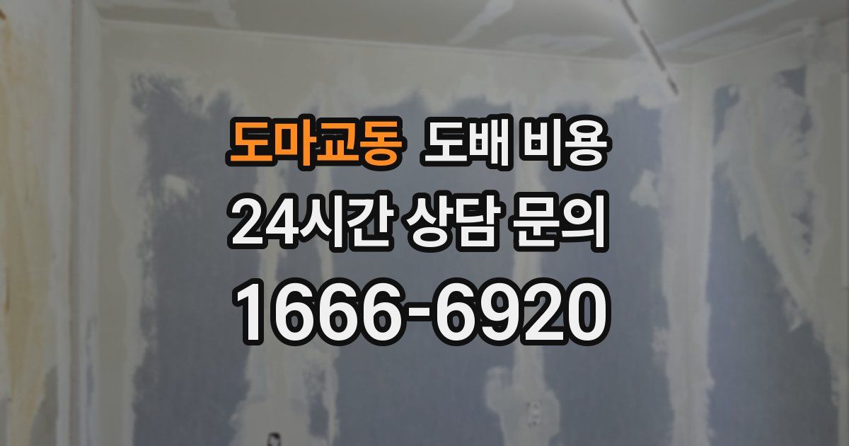 도마교동 도배 비용
