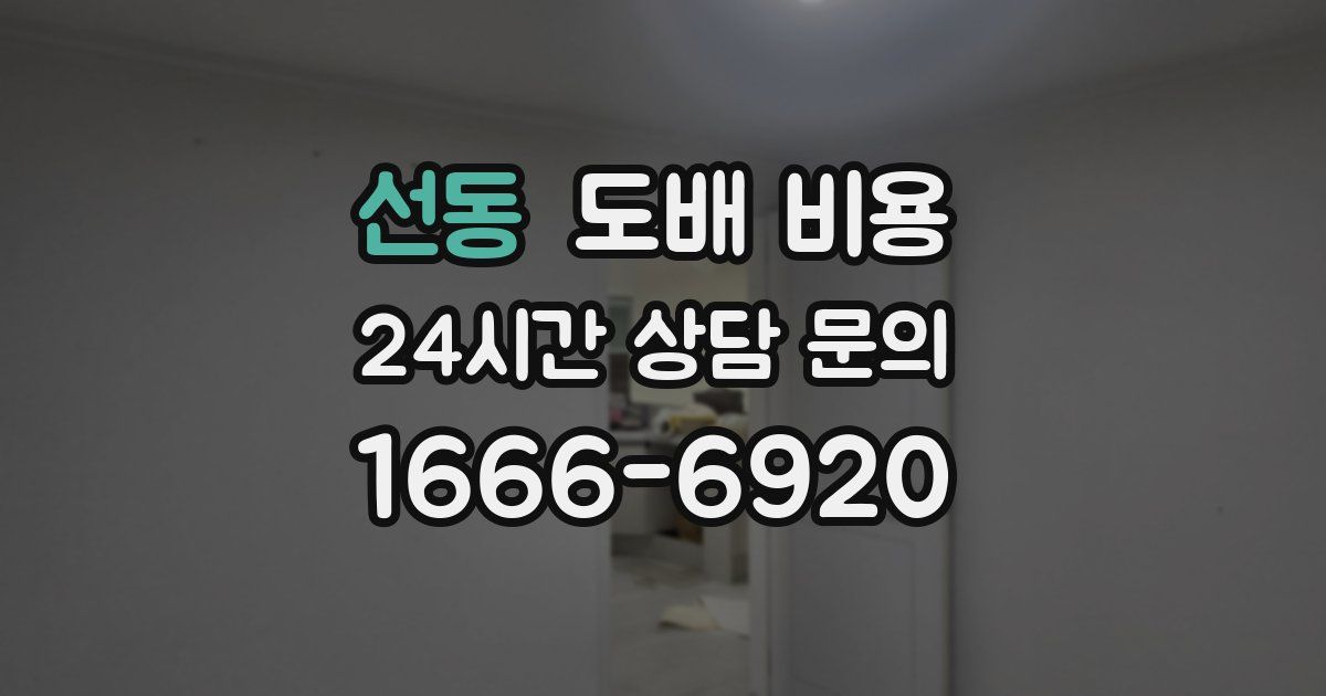 선동 도배 비용