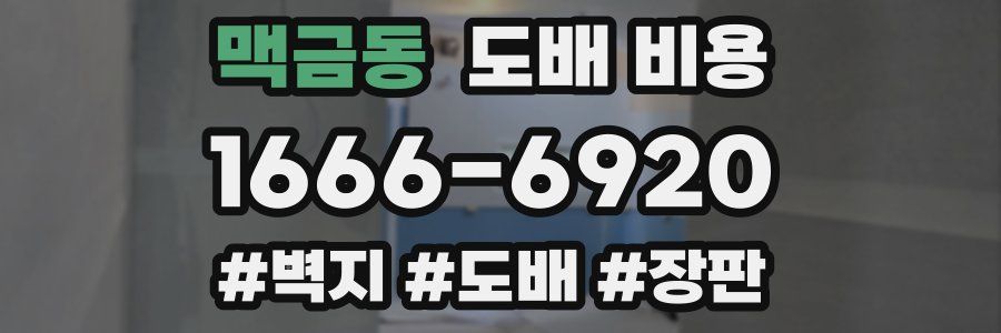 맥금동 도배 비용