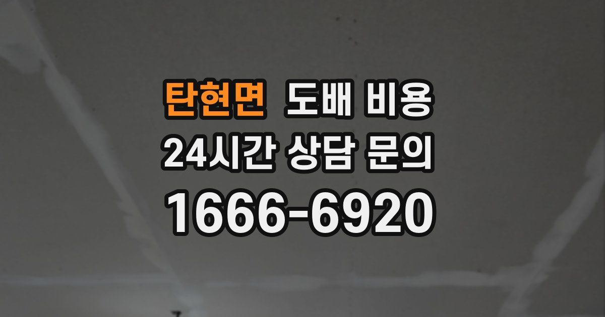 탄현면 도배 비용