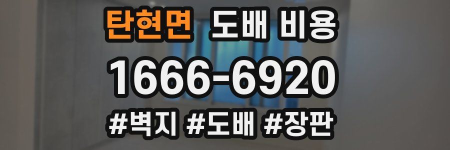 탄현면 도배 비용