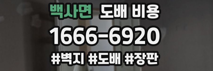 백사면 도배 비용