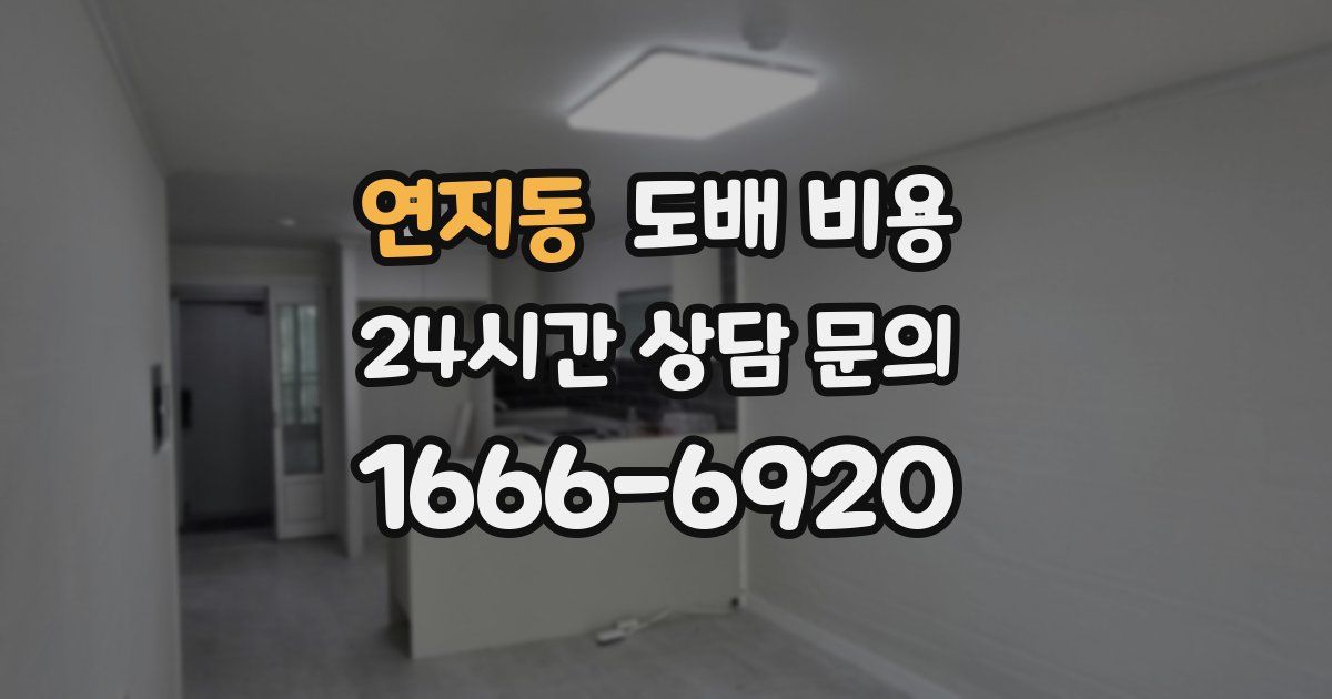 연지동 도배 비용