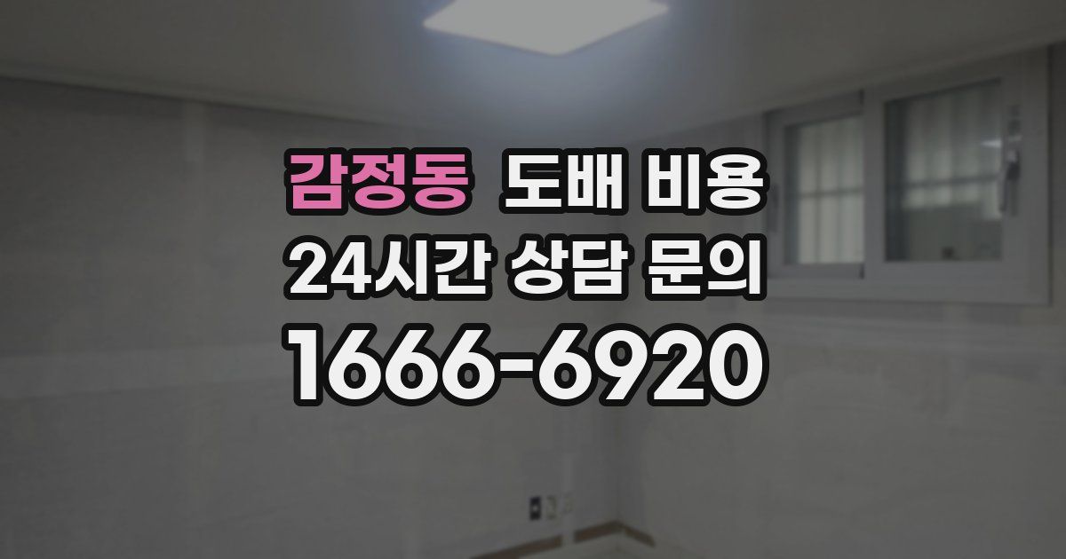 감정동 도배 비용