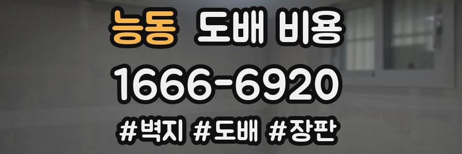 능동 도배 비용