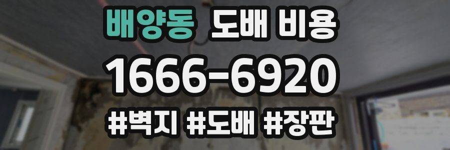 배양동 도배 비용