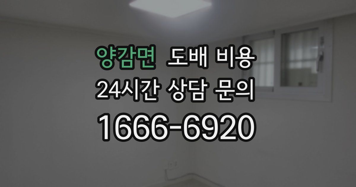 양감면 도배 비용