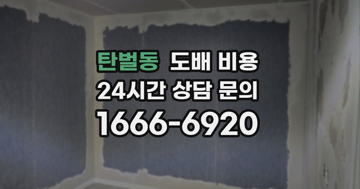 탄벌동 도배 비용