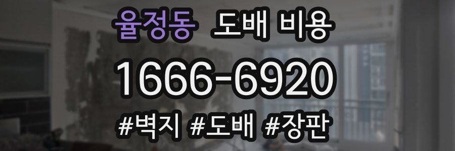 율정동 도배 비용