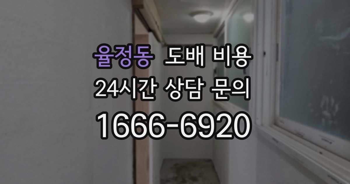 율정동 도배 비용