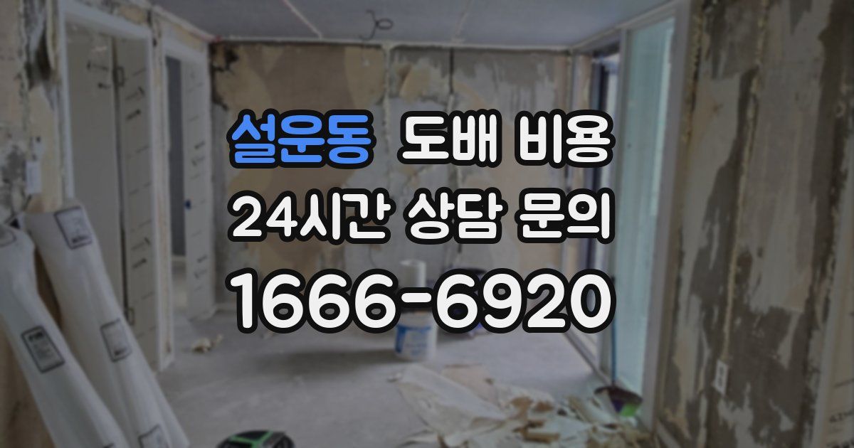 설운동 도배 비용