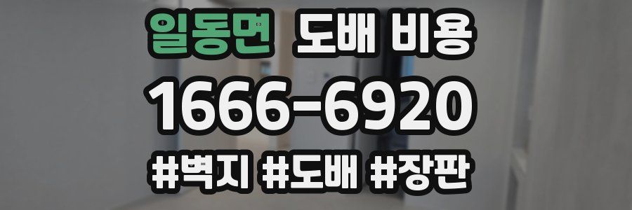 일동면 도배 비용