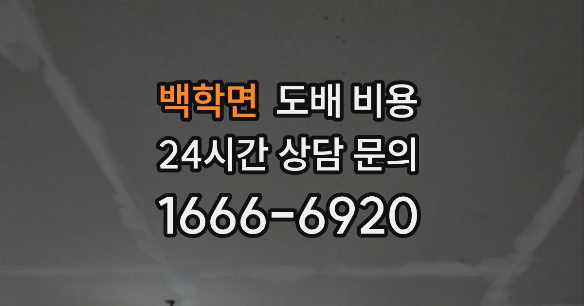 백학면 도배 비용