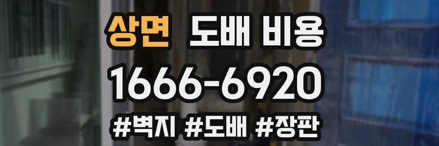 상면 도배 비용