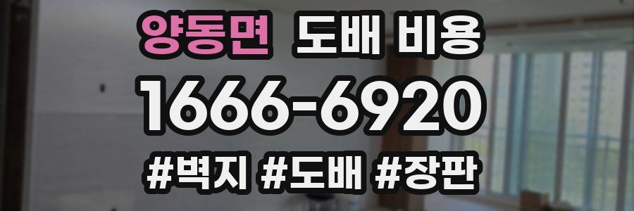 양동면 도배 비용