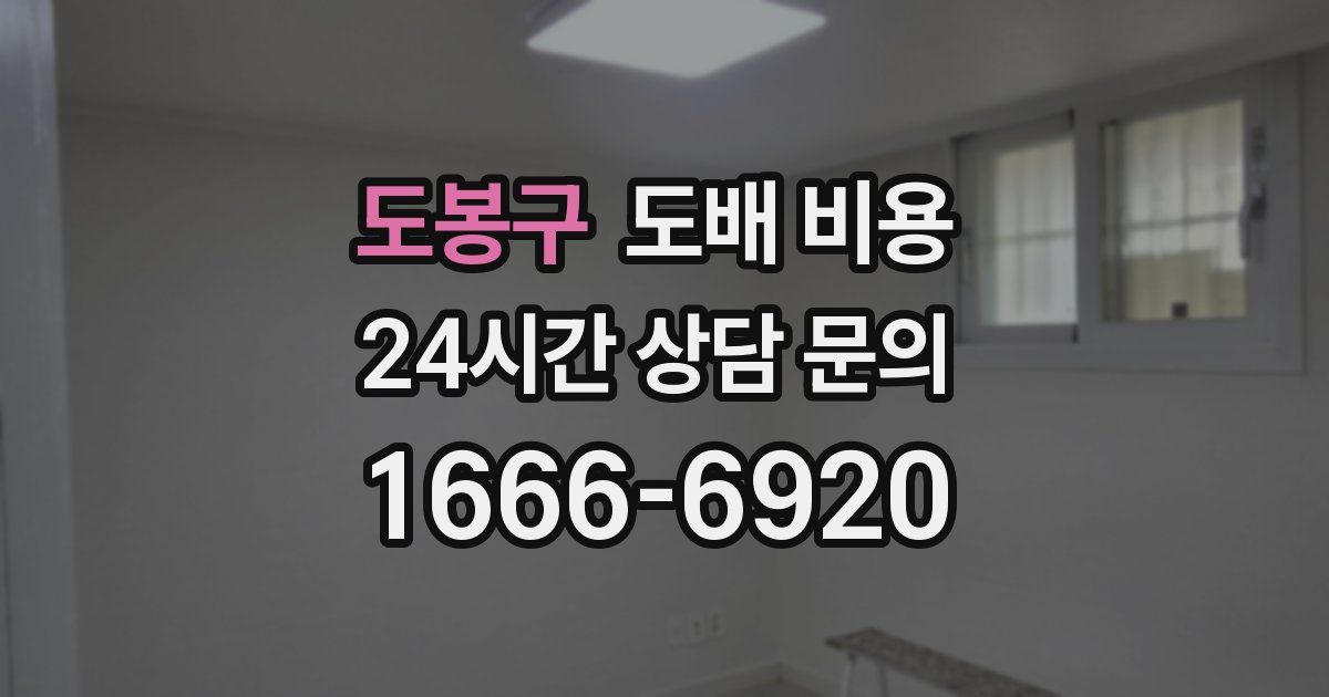도봉구 도배 비용