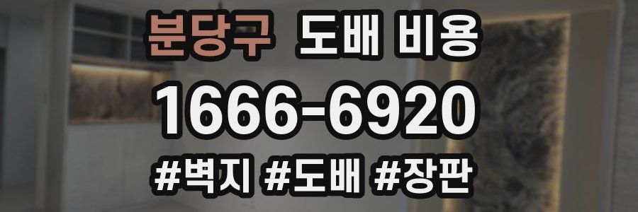 분당구 도배 비용