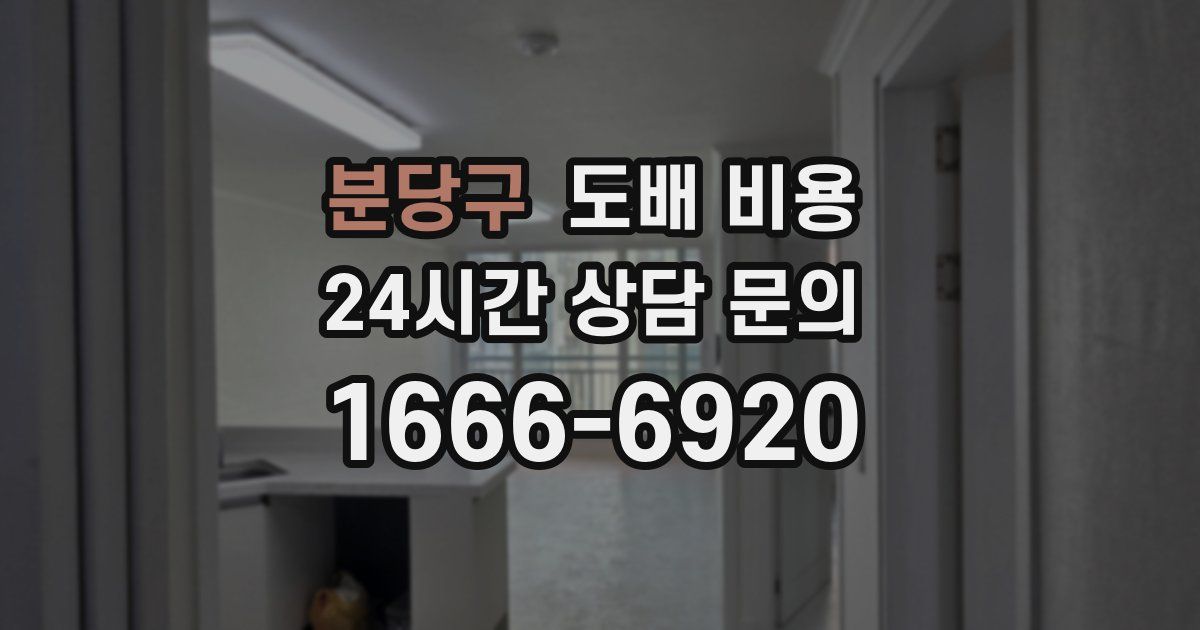 분당구 도배 비용