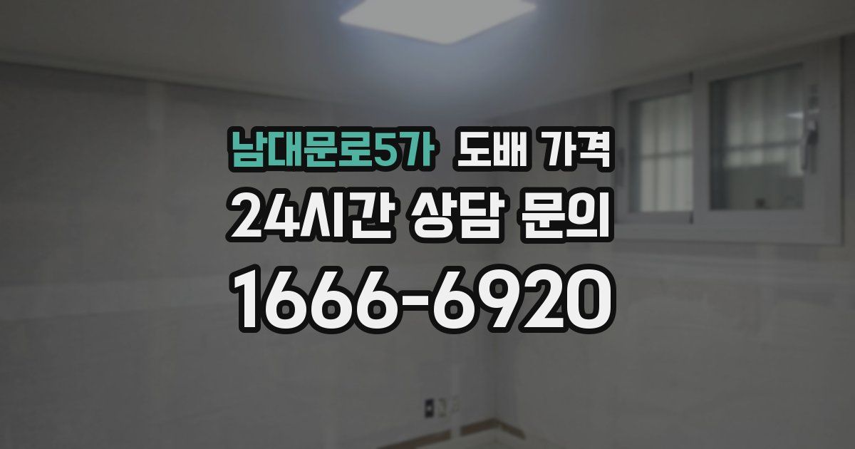 남대문로5가 도배 가격