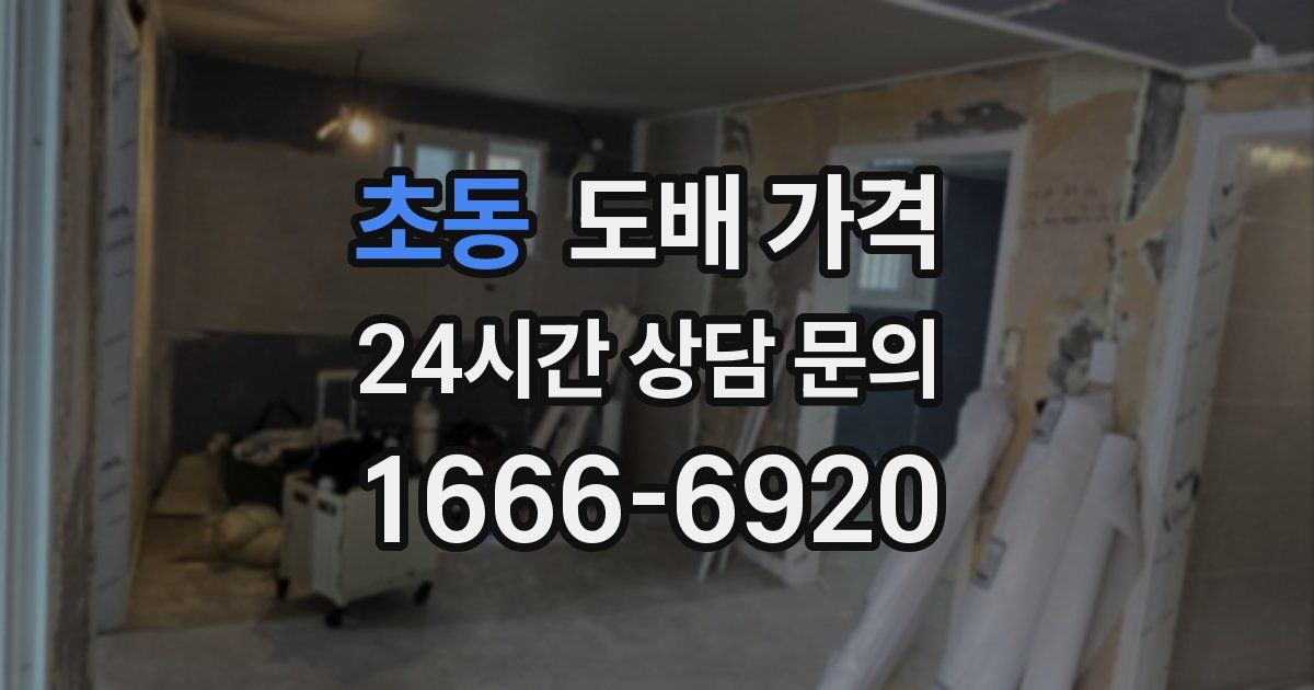 초동 도배 가격