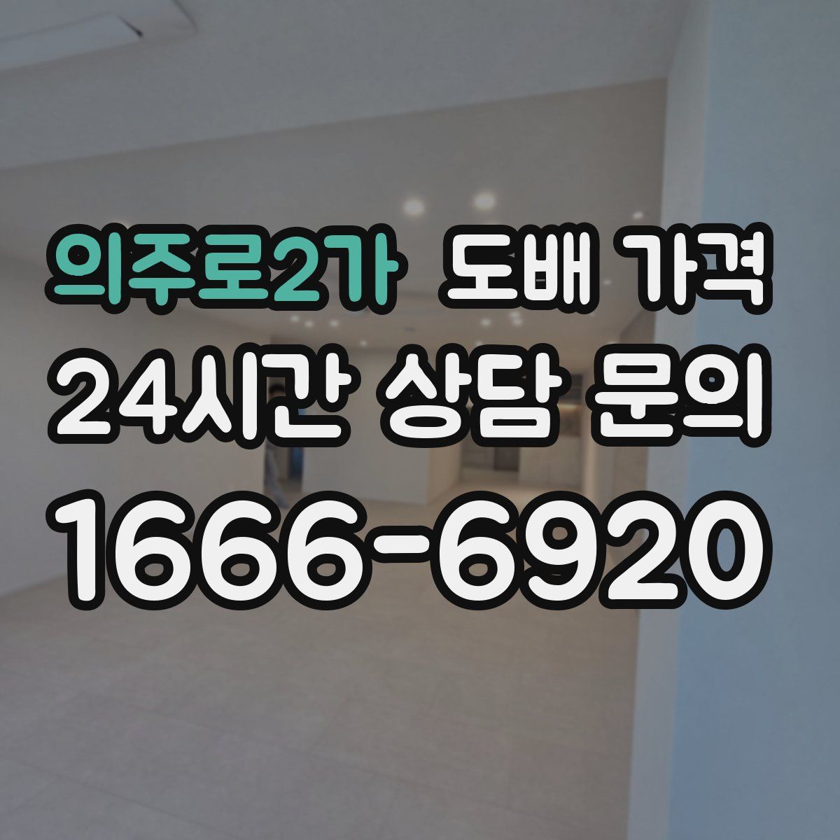 의주로2가 도배 가격
