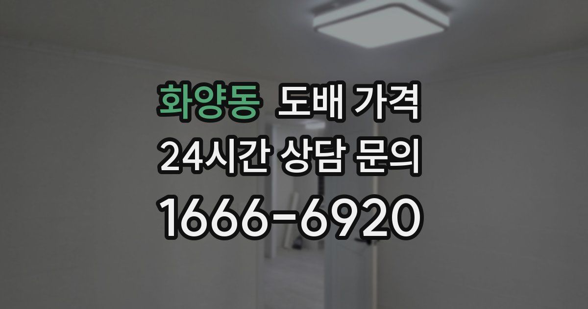 화양동 도배 가격