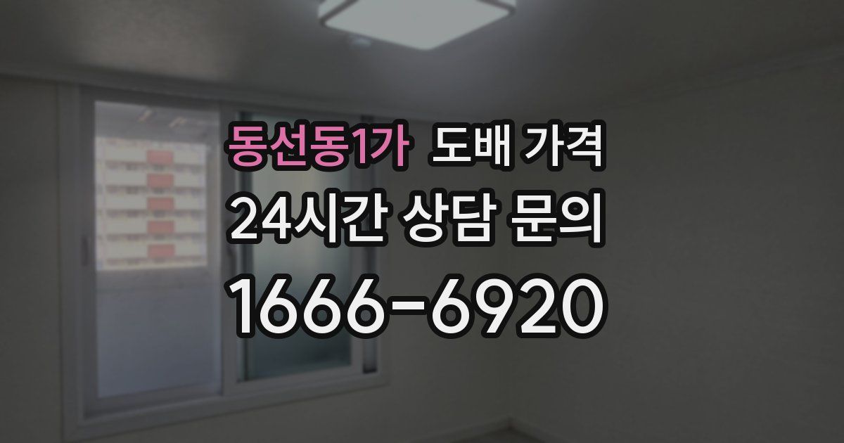 동선동1가 도배 가격