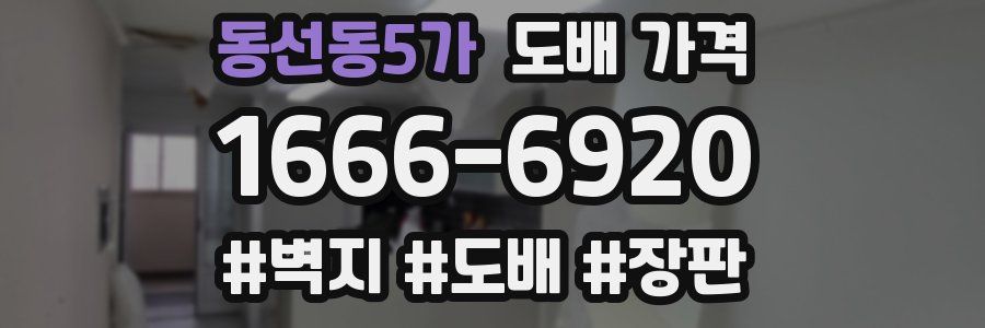 동선동5가 도배 가격