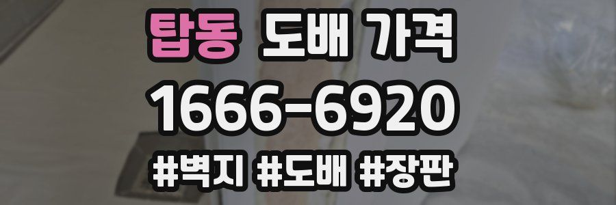 탑동 도배 가격