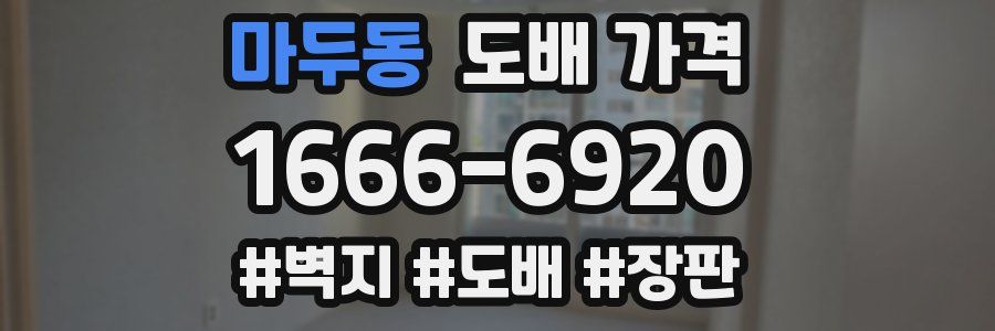 마두동 도배 가격