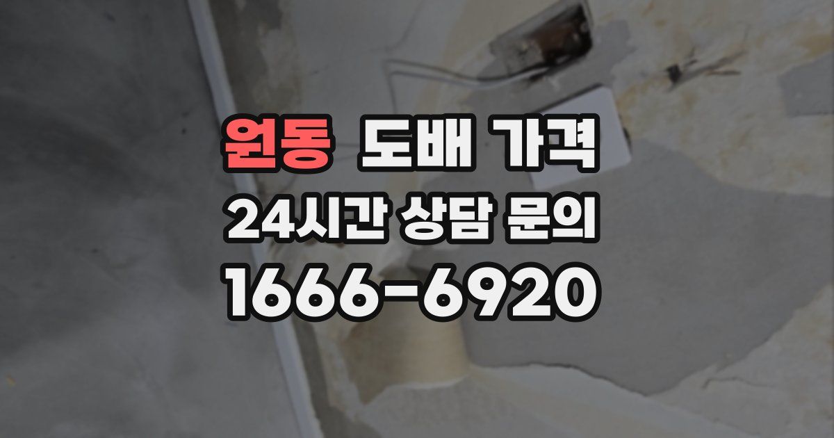 원동 도배 가격